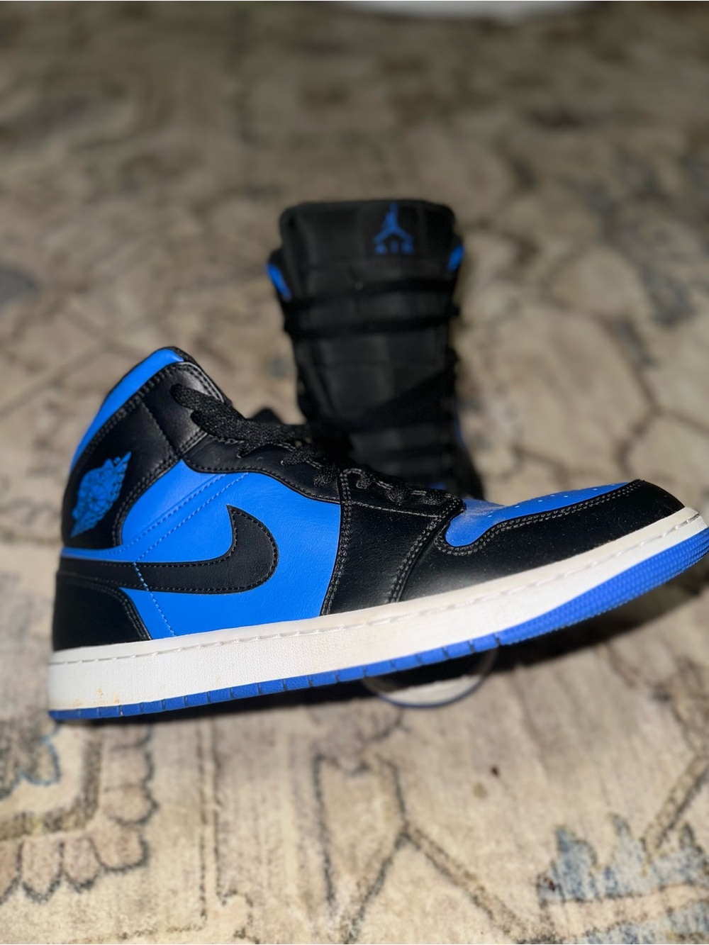 Jordan Men's High-Top Sneakers in Black and Blue